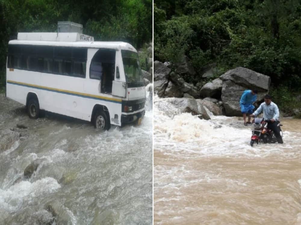 road become river in gahrwal