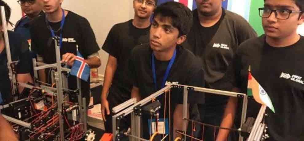 in 1st global robotics indian team won gold medal