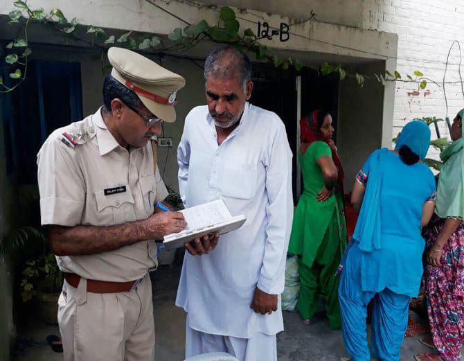 haryana police asi committed suicide, assaulted metally