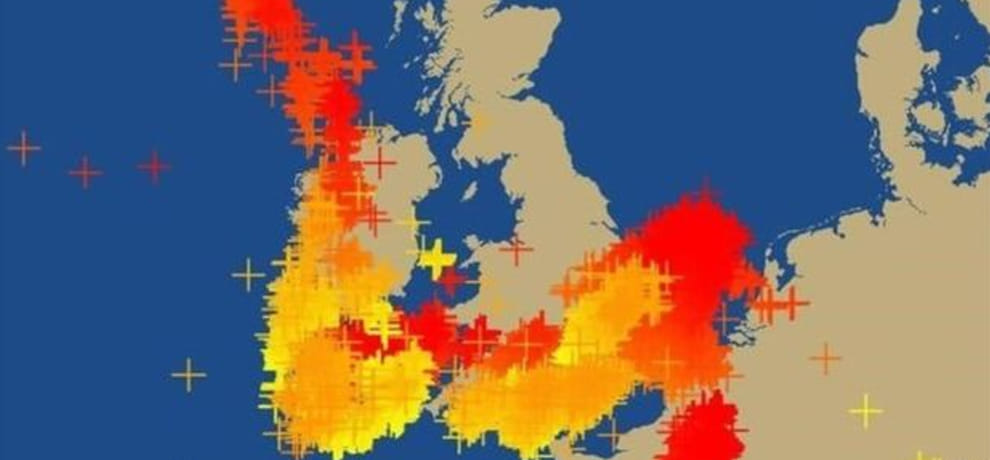 Lightning in britain for all night