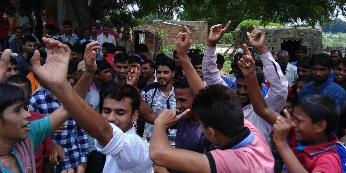 see the photos of a celebration in ramnath kovind village