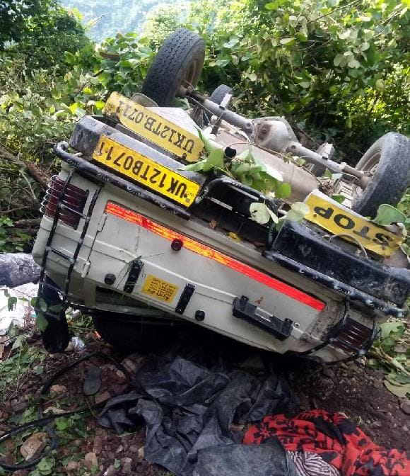 photos of accident in tiuni and kalsi on yamunotri highway uttarakhand