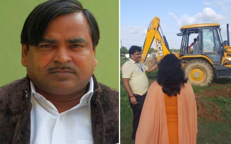 government land captured by former minister gayatri in lucknow