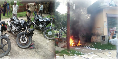 kanwaria set to fire police station in allahabad