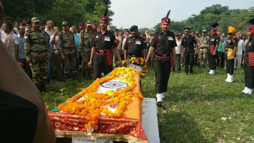 Himachali Martyr Shashi Kumar Cremation at Hamirpur.