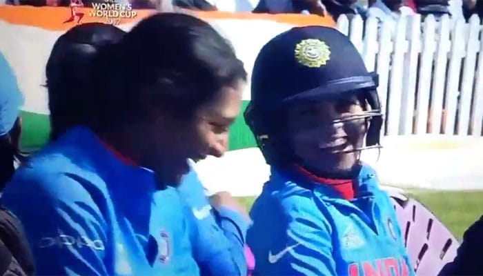 mithali and veda celebrate harmanpreet kaur's knock by dancing 