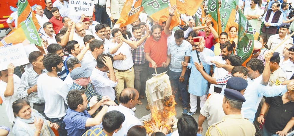 kotkhai gangrape and murder case BJP protest in solan