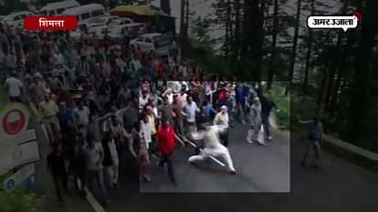 BJP COUNCELLOR SHAILENDRA CHOUHAN THROW STONE ON GOVERNMENT OFFICE IN SHIMLA