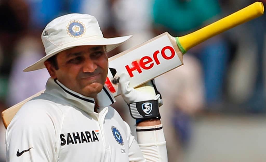 virender sehwag short 7 runs to become first player smashed triple century