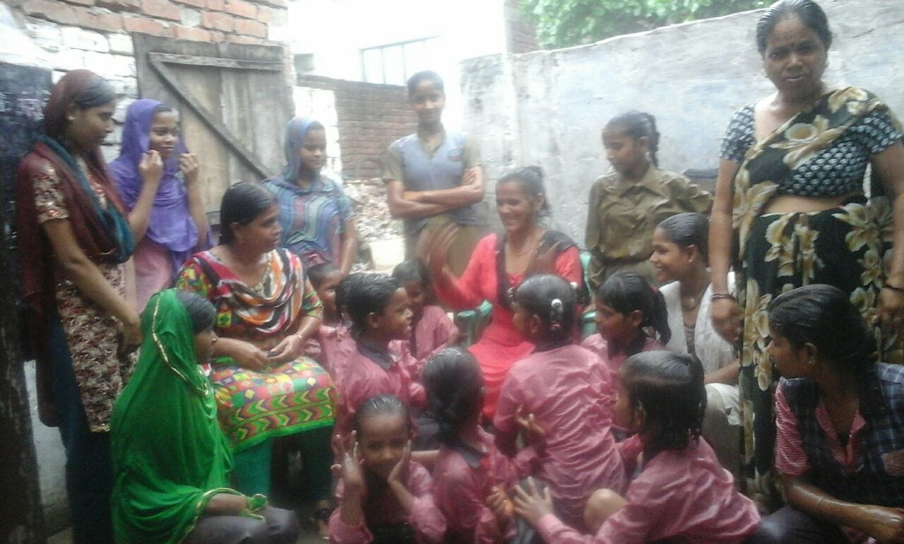 waterlogged in government primary school of agra after rain 