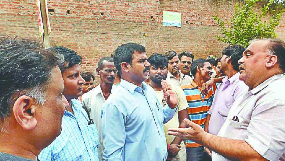Stampede with pressing impressions on printing factories