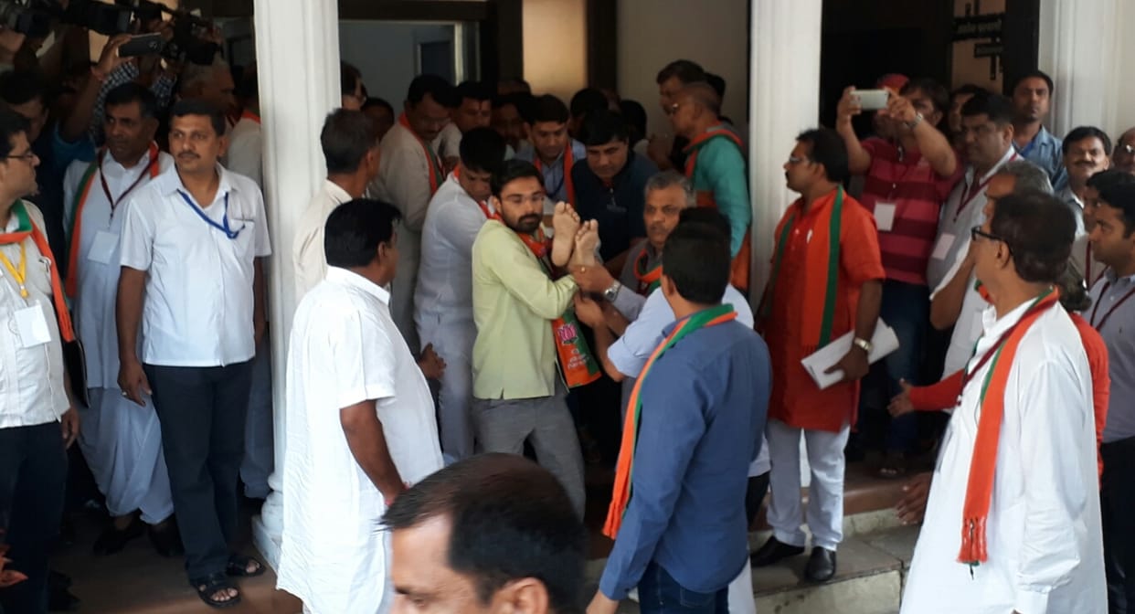 Hospitalized to BJP leader