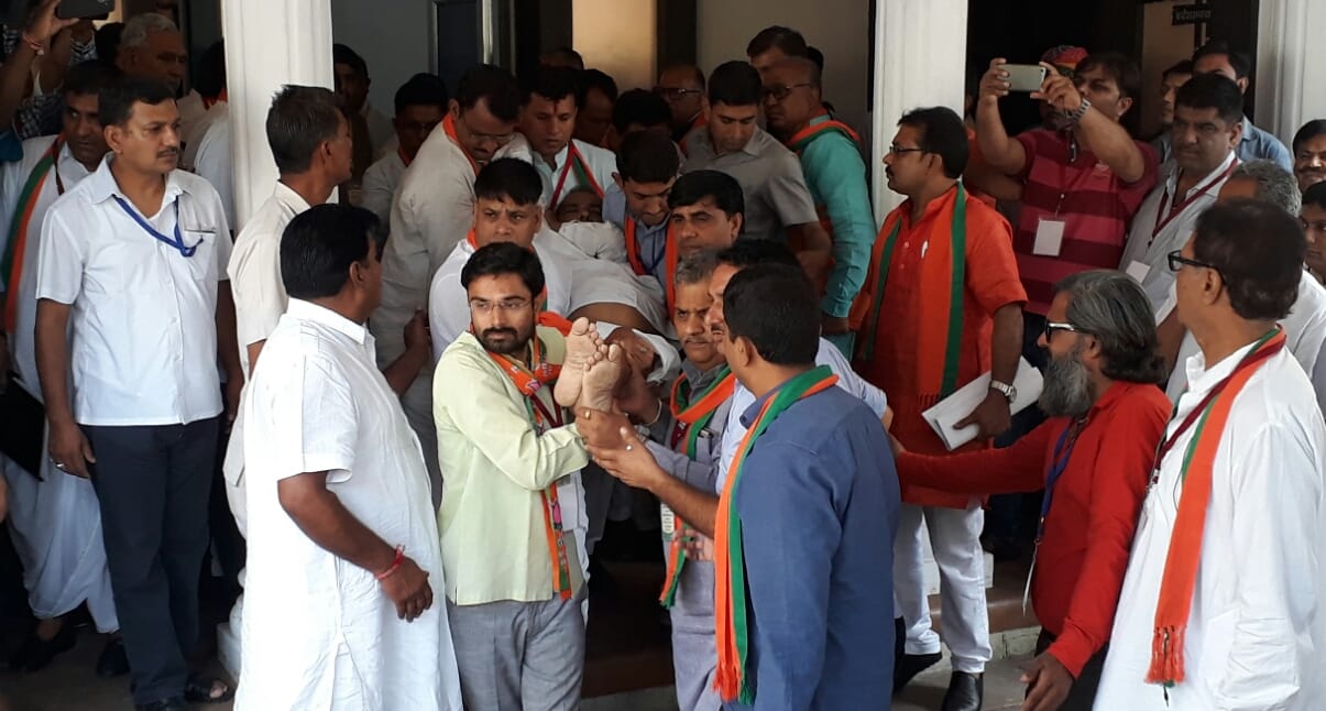 Hospitalized to BJP leader