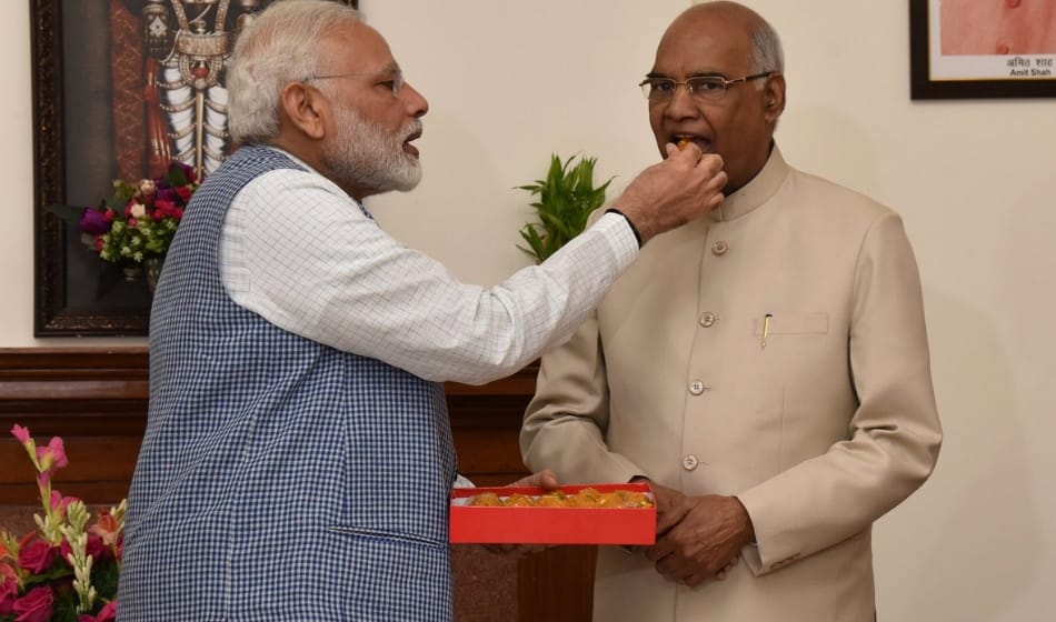 PM modi replies a twitter user tells which sweet he offered to ramnath kovind after election result