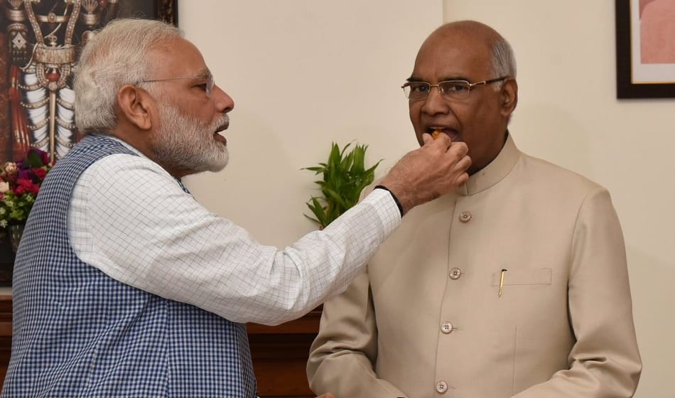 PM modi replies a twitter user tells which sweet he offered to ramnath kovind after election result