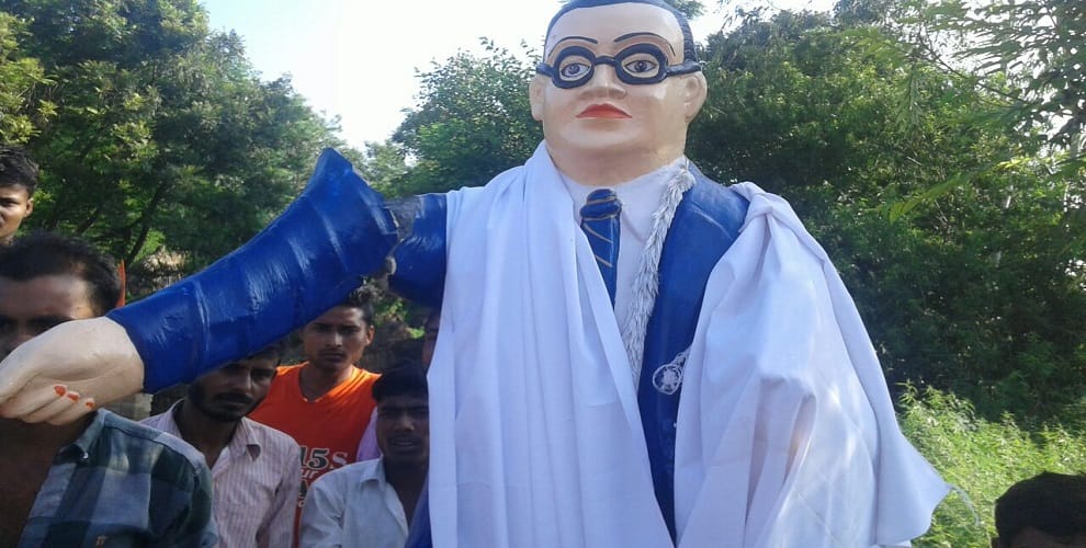 Naughty elements broke the image of Ambedkar, dalit ruckus