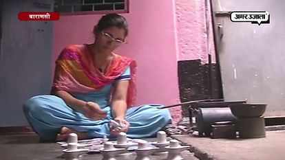 Alam Ara is molding Shiva Lingas for last seventeen years in Varanasi
