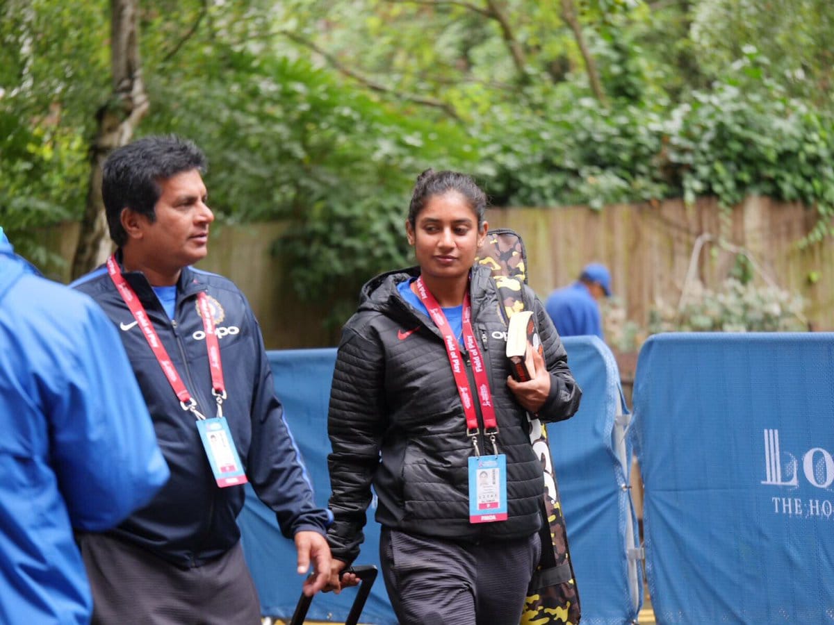 mithali enters lords ground with a book