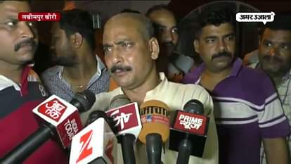 BJP MLA YOGESH VERMA STARTED A PROTEST IN POLICE STATION IN LAKHIMPUR KHIRI