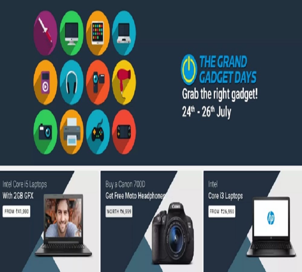 Flipkart Grand Gadget Day Sale starts: Buy Laptops, Cameras, Tablets