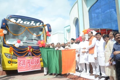  first group of haj travellers depart from lucknow.