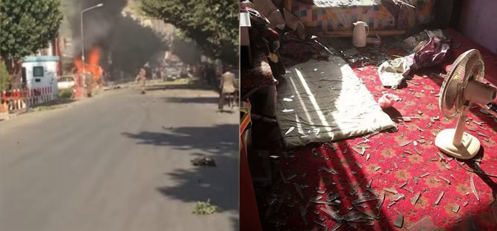 around ten dies after a car bomb blast in Afghanistan's capital kabul