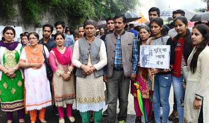 kotkhai gangrape and murder case Protest in shimla