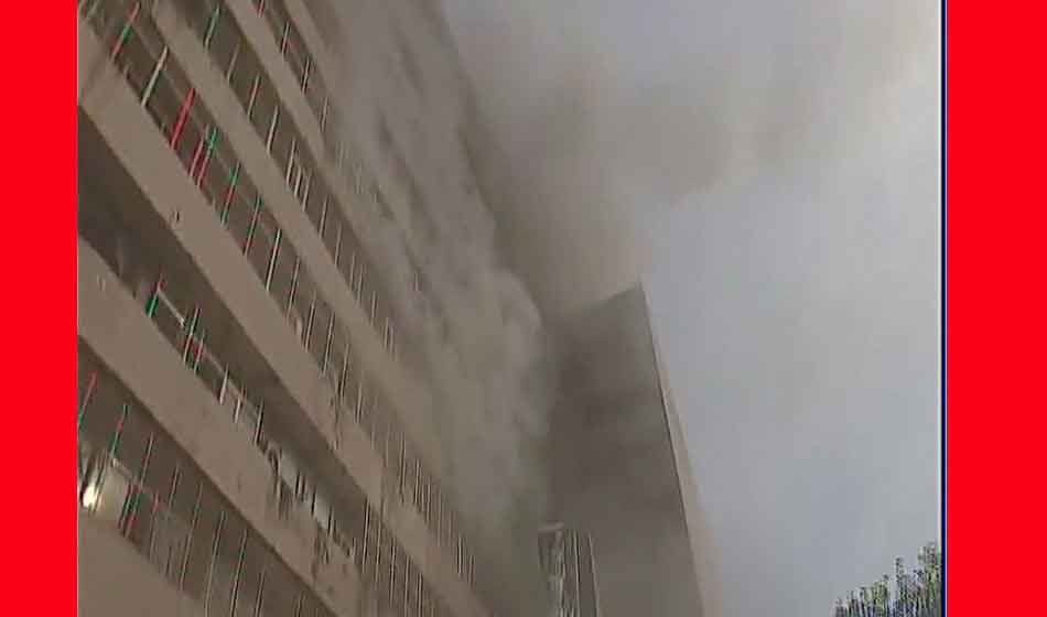 Delhi: Fire breaks out in Lok Nayak Bhawan, 25 fire tenders on the spot.