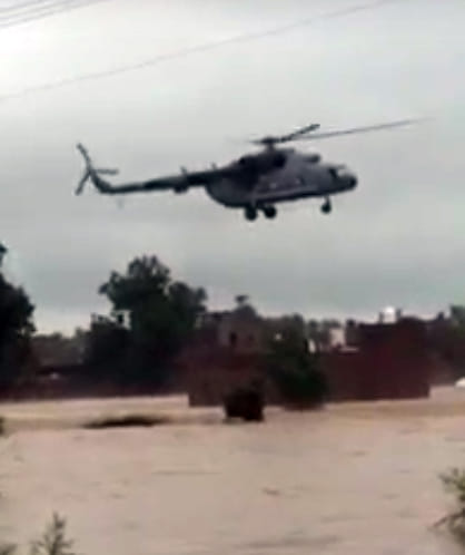 Helicopter did not fly due to rain