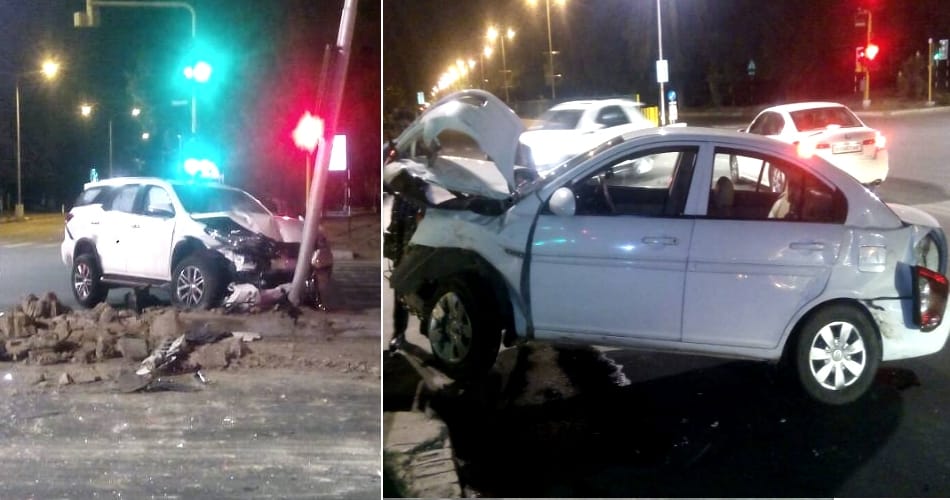 late night accident, verna and fortuner accident, chandigarh news