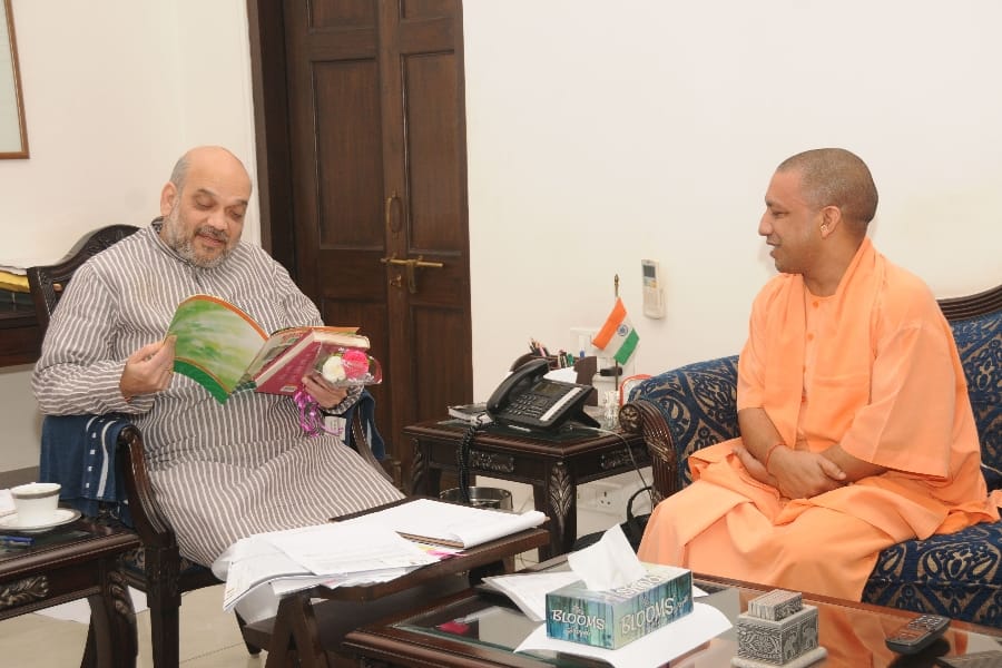 chief minister yogi meets amit shah in delhi.