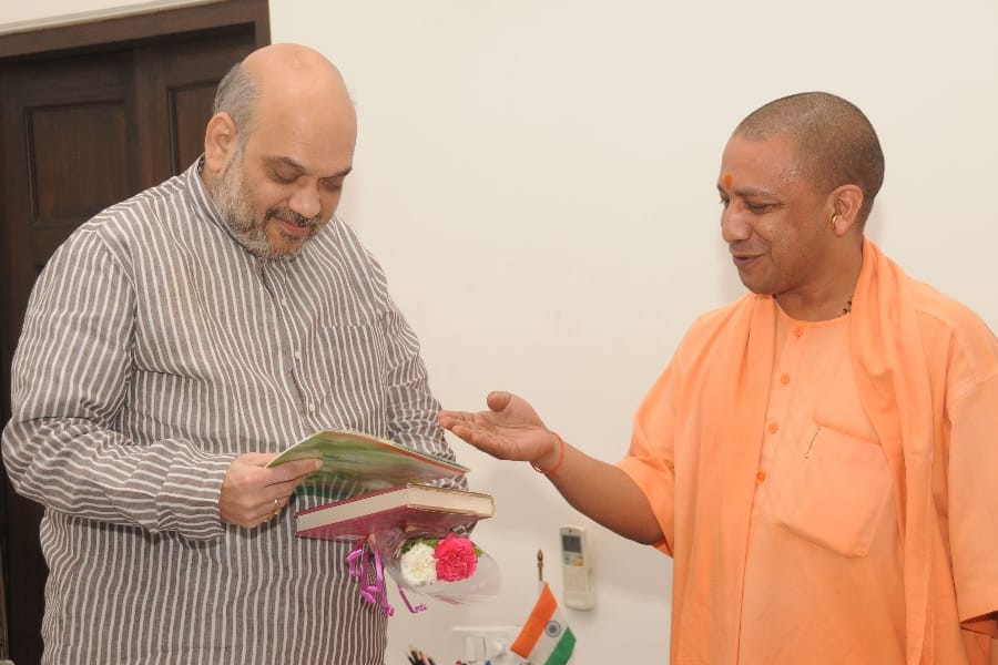 chief minister yogi meets amit shah in delhi.