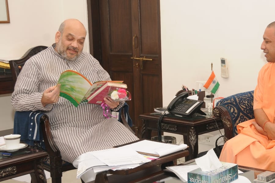 chief minister yogi meets amit shah in delhi.