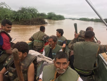 CM helicopter land due to rain