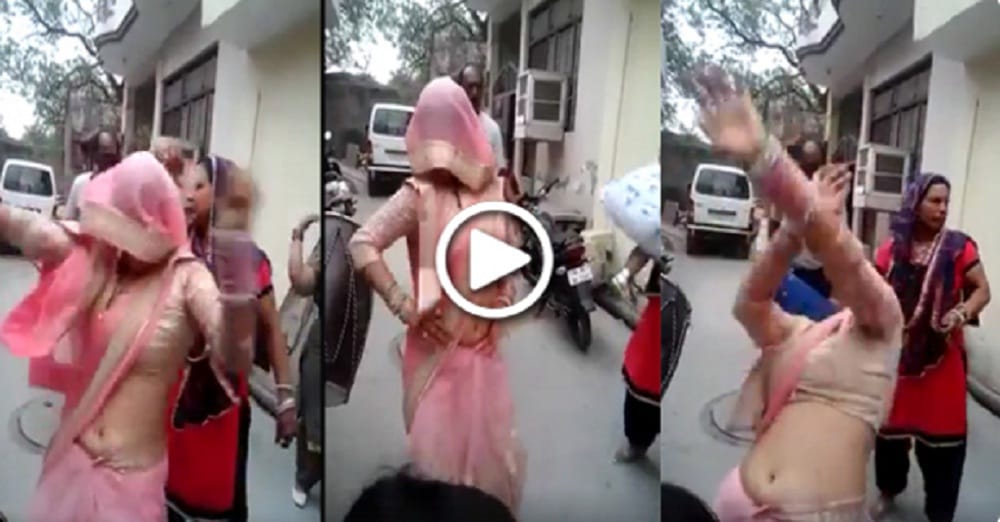 watch this viral video of newly bride dancing on   tunes of dhol in veil 