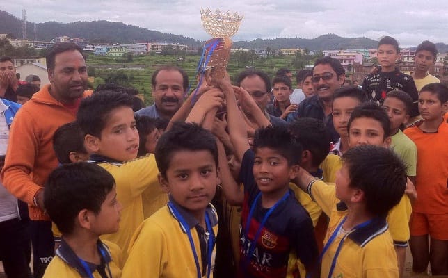 Children win football match