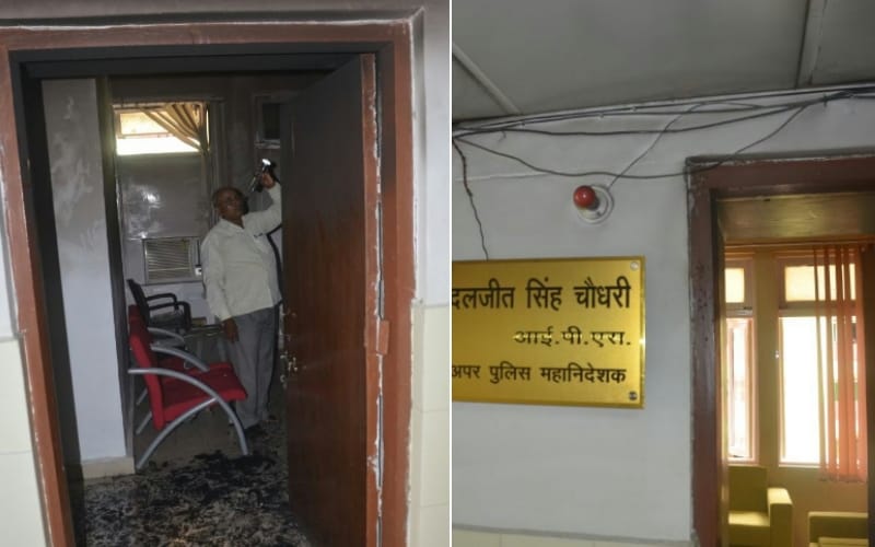 jawahar bhawan fourth floor caught fire