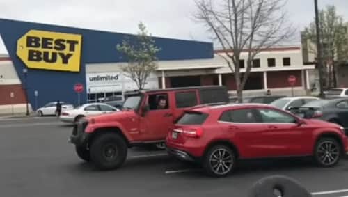 Guy parked car in two parking space gets shock when   returns