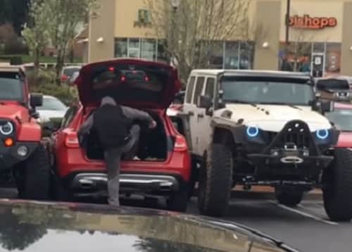 Guy parked car in two parking space gets shock when   returns