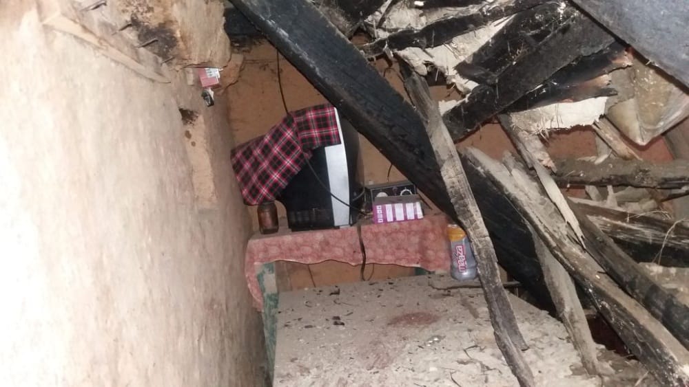 House collapse after landslide and heavy rain