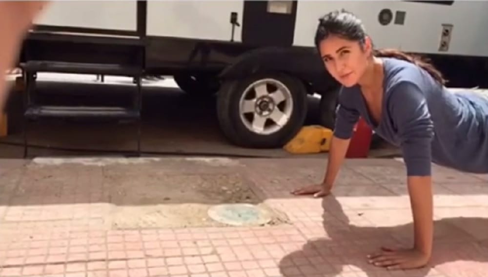 Katrina Kaif makes impossible possible to pull off Push up stunt at the sets in Morocco