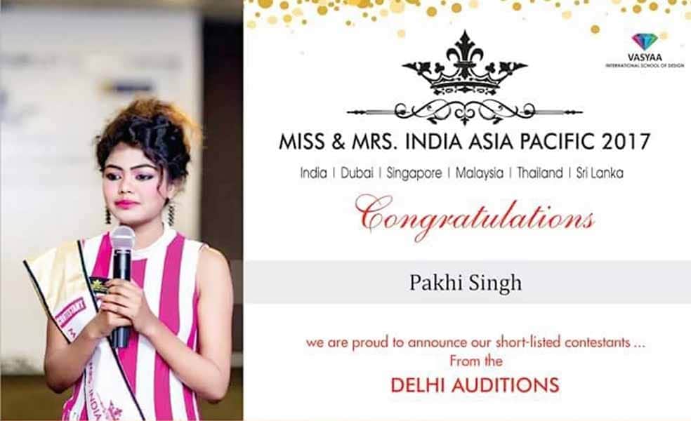 banarasi girl pankhi singh is in miss and mrs india pacific beauty contest