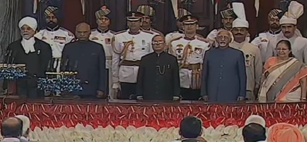 Jai Shri Ram slogans chants during Presidential oath by Ramnath Kovind