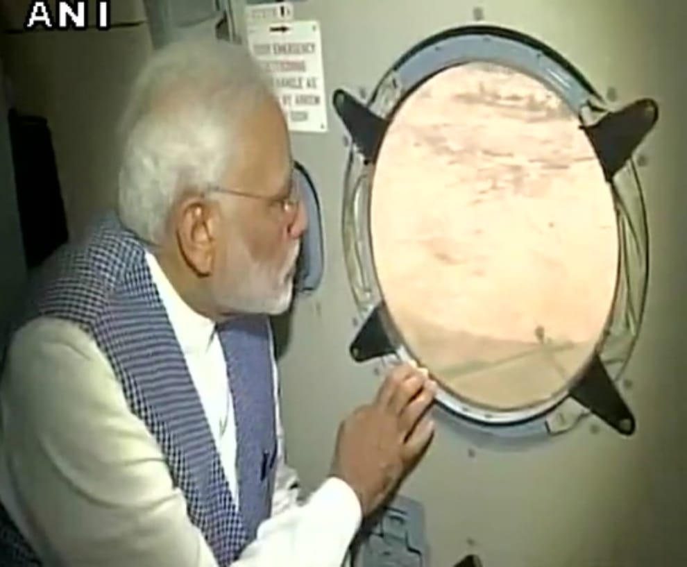prime minister narendra modi visit to flood hit areas in Gujarat