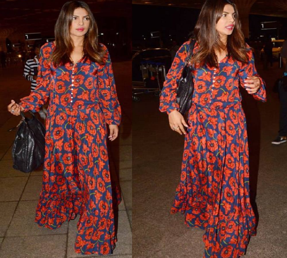 Priyanka Chopra seen in floral print dresses 