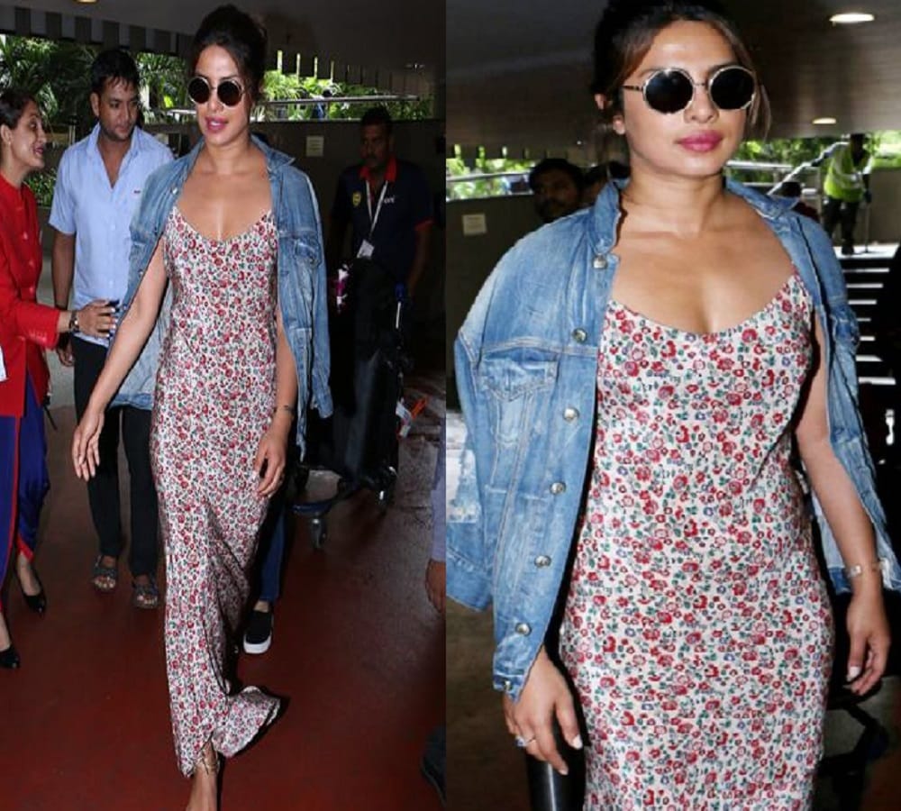 Priyanka Chopra seen in floral print dresses 