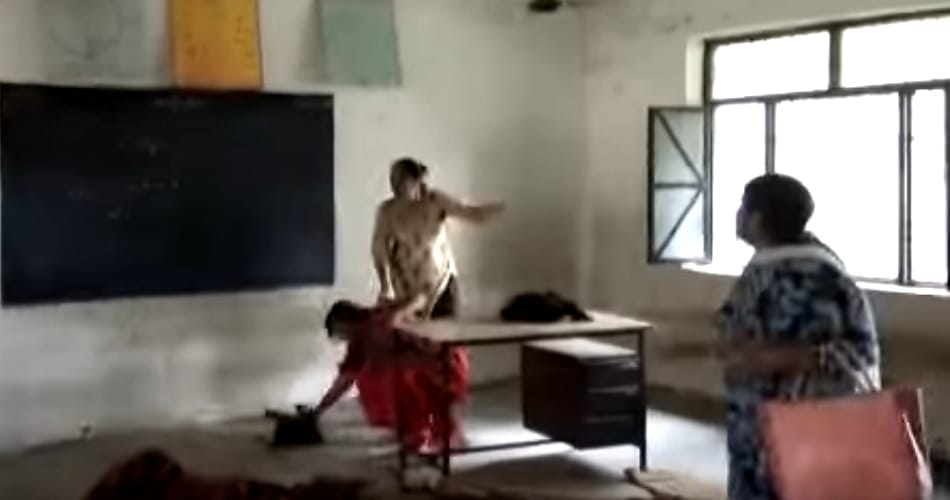 derabassi lady principal beat up Teacher in school time