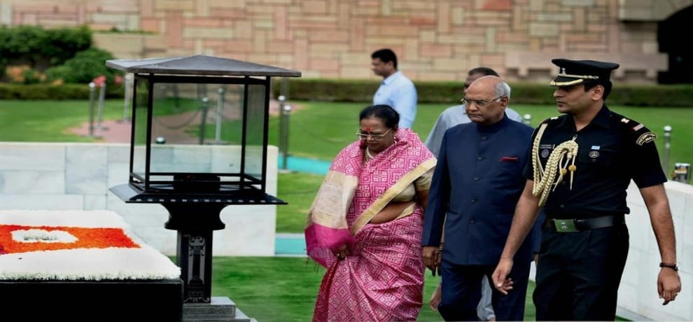 ramnath kovind become 14th president of india, pays tributes to Mahatma Gandhi