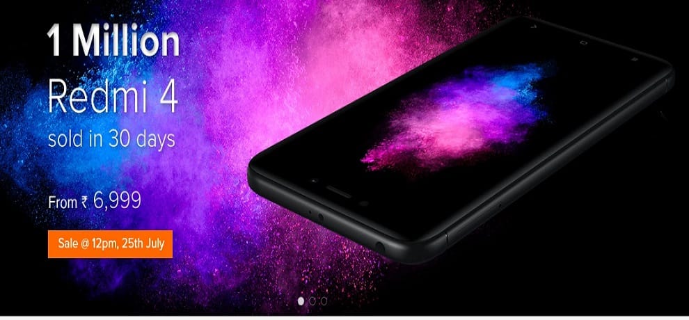 Xiaomi Redmi 4 goes to sale today via amazon and mi site