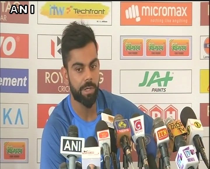 virat kohli adress press conference before first test match against Srilanka at colombo 